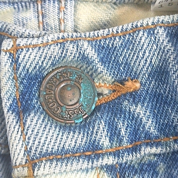 VTG Y2K CUSTOM BLEACH 512 LEVIS HIGH RISE STRAIGHT LEG JEANS WOMANS SLIM FIT 6 - Picture 5 of 8